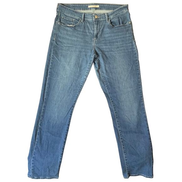 Levi’s Women Skinny Jeans size 14 Blue Classic Mid Rise Stretch Boot Cut - Picture 1 of 10